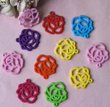 400pcs 31*33mm Beautiful Acrylic Mixed Tree Beads With Hole For Hair Peice Tiaras Jewelry Scrapbooking Craft DIY