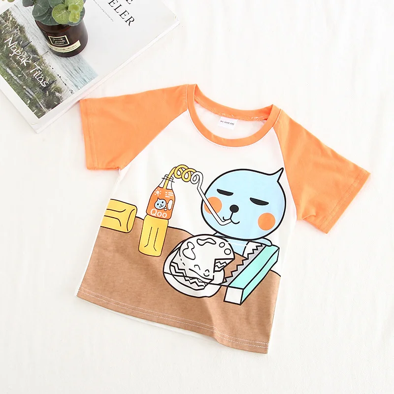 WOTTAGGA 2019 Summer Kids Boys T Shirt Print Cartoon Short Sleeve Baby Girls T-shirts Cotton Children T-shirt O-neck Tee Tops Bo WOTTAGGA 2019 Summer Kids Boys T Shirt Print Cartoon Short Sleeve Baby Girls T-shirts Cotton Children T-shirt O-neck Tee Tops Bo
