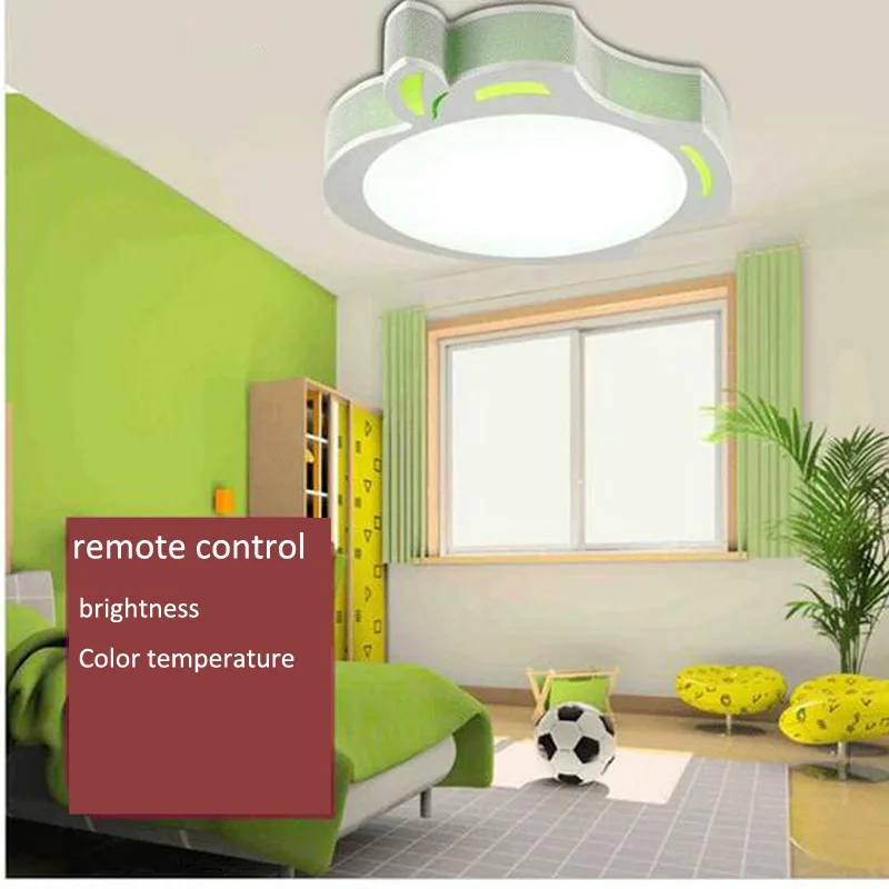 

Cartoon Children Room Acryl LED Ceiling Lamp Apple Shape Remote Control Double Color Segmentation Light Eye-protective Lamp