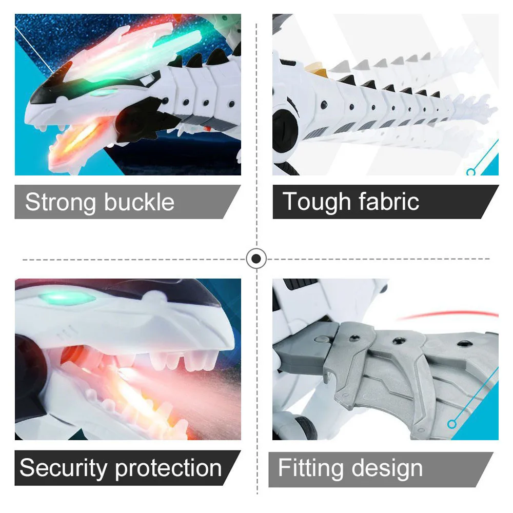 Электрический динозавр светодио дный лошадки LED прогулки огонь динозавр механические птерозавры мир динозавров интерактивная игрушка для