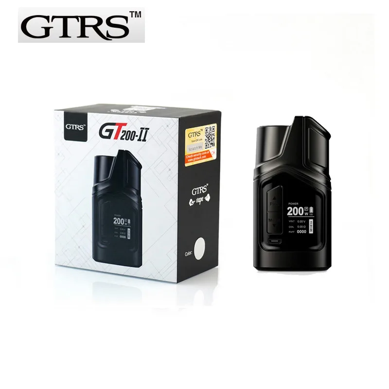 

Original GTRS GT200 Upgraded Version of GT150 Big Vape TC Box Mods Vaporizer Fit 18650 Battery 510 Thread Tank RBA RDA Atomizer