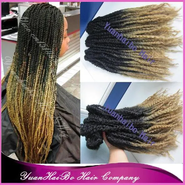 Stock Wholesale 20inch Folded Two Tone Black Blonde Synthetic