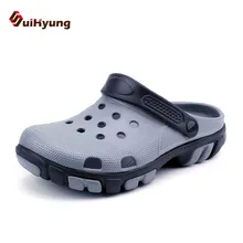 Г., новые летние мужские тапочки модная садовая обувь нескользящие пляжные сандалии дышащие домашние тапочки с отверстиями