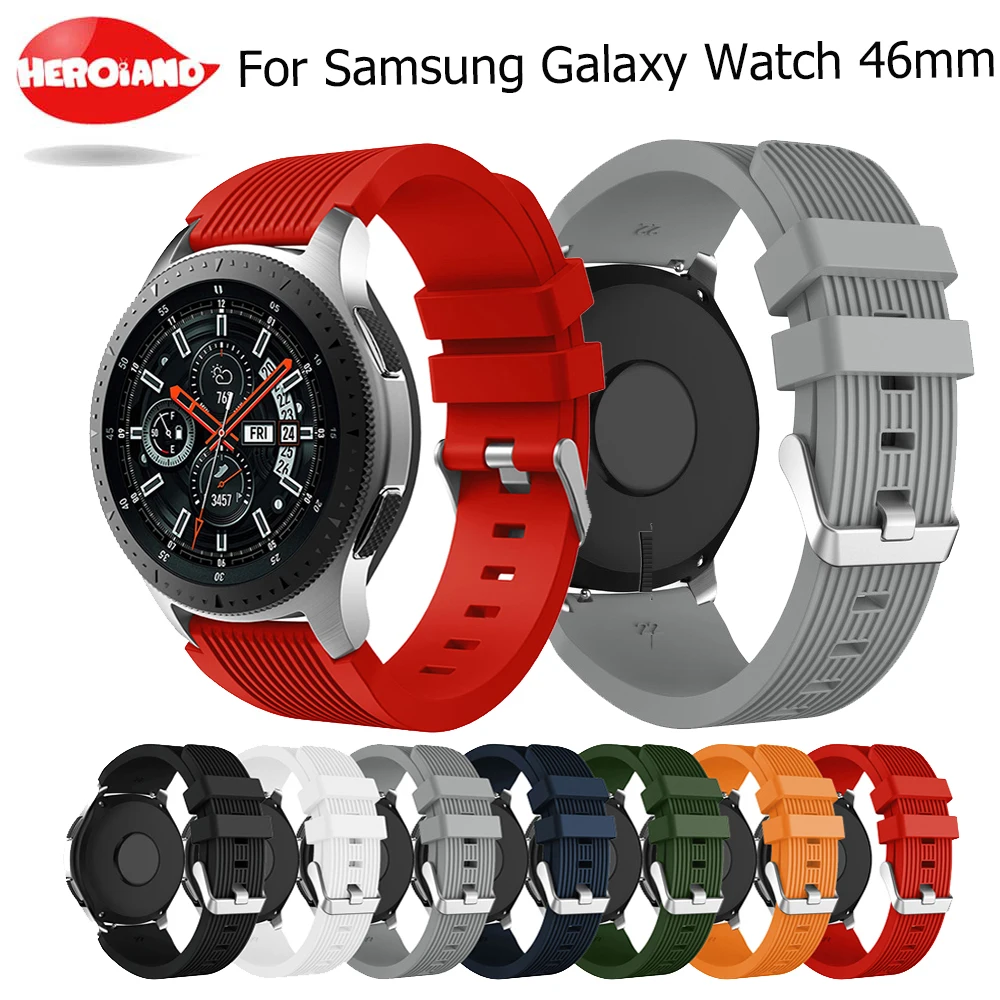 Силиконовый спортивный ремешок для часов Gear S3 Classic/ Frontier 22 мм Samsung Galaxy Watch 46 сменный