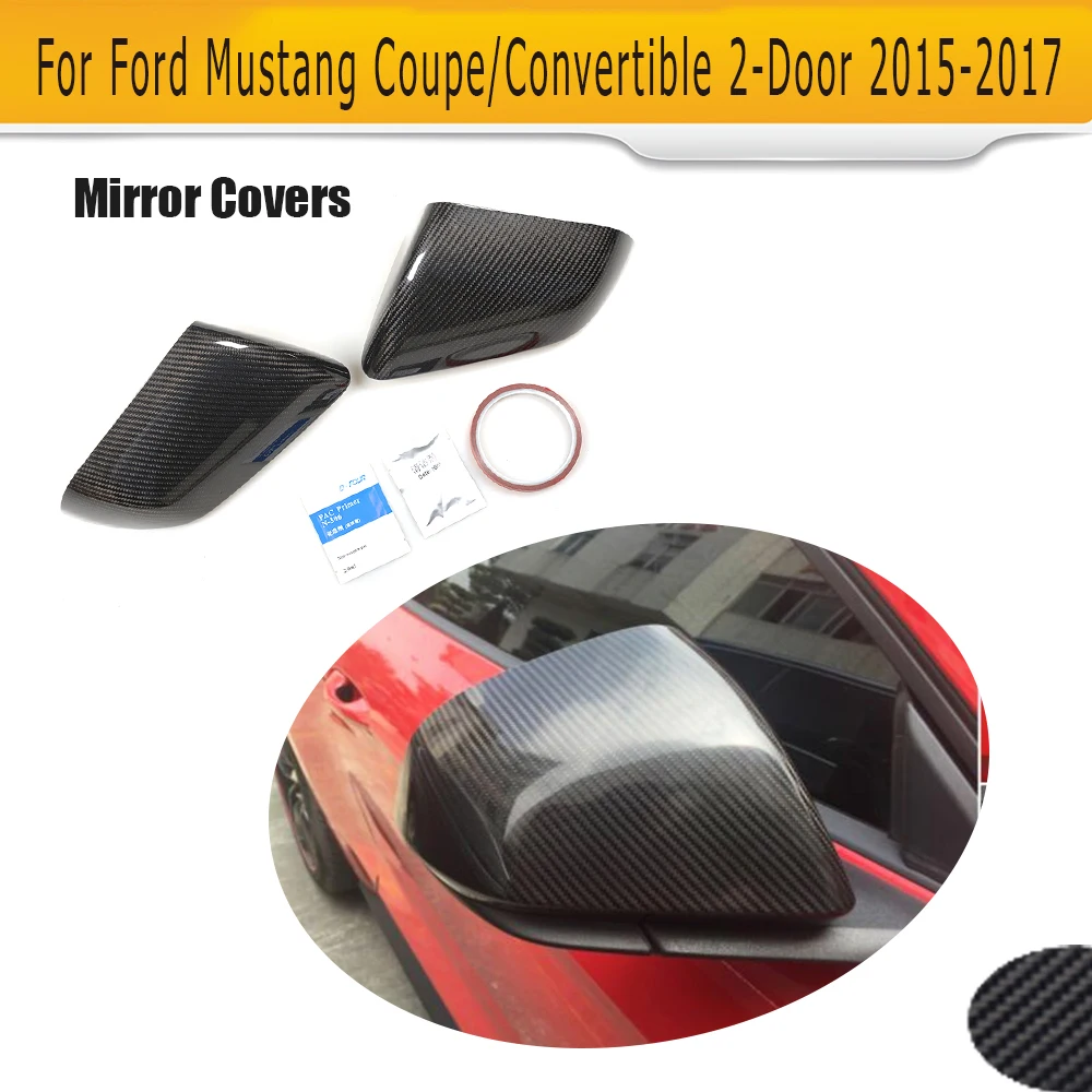 

carbon fiber car side mirror fender covers for Ford Mustang 2015 UP Not Turn signal Add on style