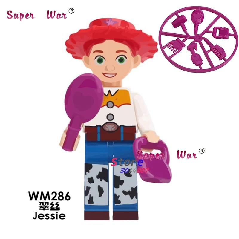 

1PCSToy Story Jessie Children' Happy Source Woody's Roundup Virtual Series The Flash Figure building block toys for children