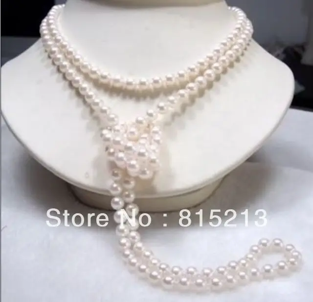 

ddh00107 7-8mm White FW Cultured Pearl Necklace 48inch