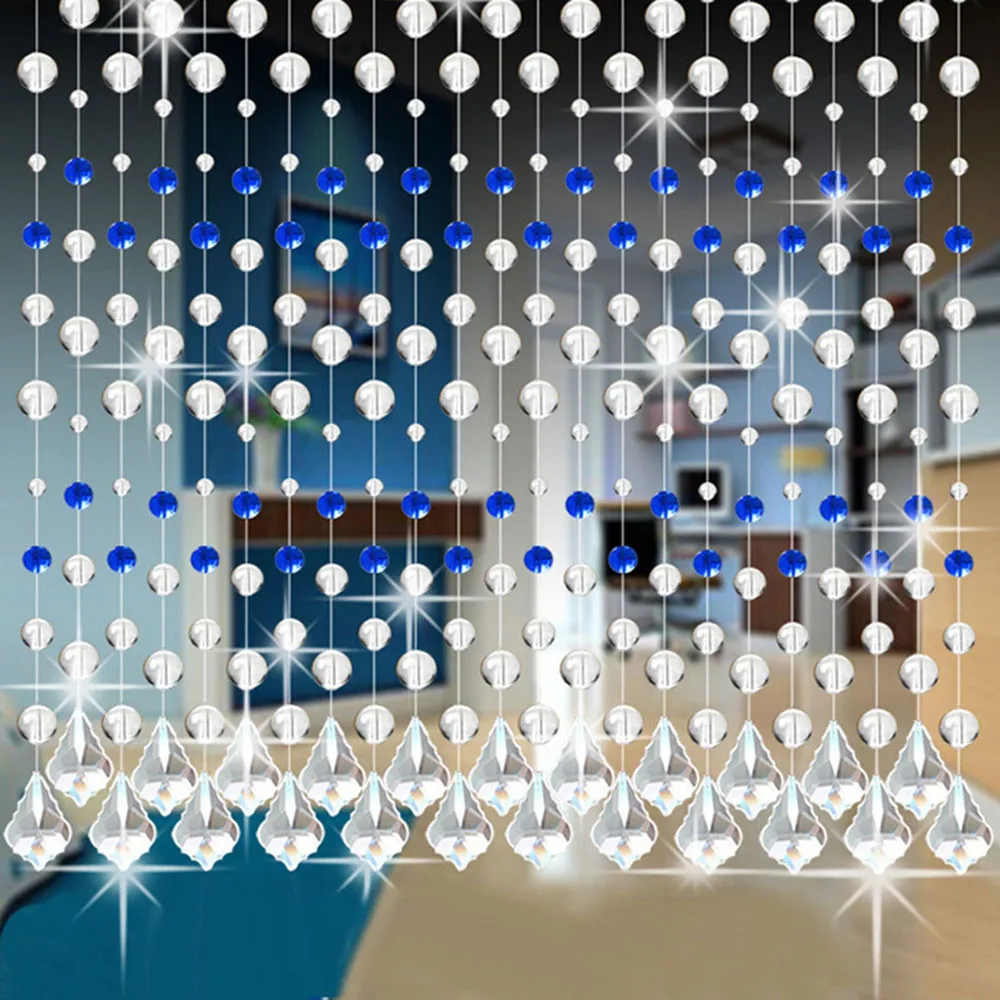 

Crystal Glass Bead Curtain Luxury Living Room Bedroom Window Door Wedding Decor Home and Garden Tool Supplies