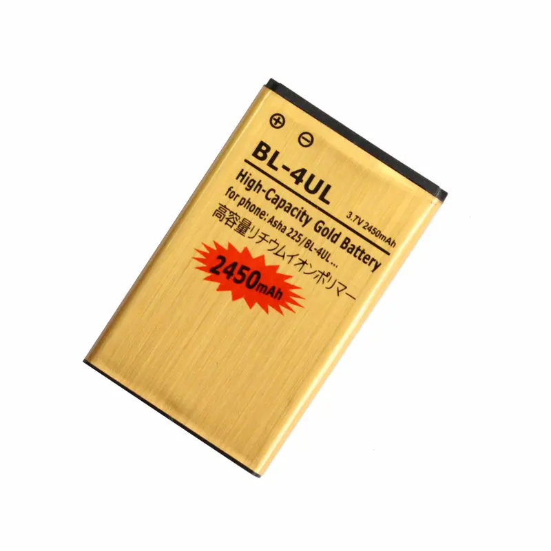 

1x Ciszean 2450mAh BL-4UL / BL 4UL / BL4UL 3.7VDC Gold Replacement Li-ion Battery For Nokia Asha 225 Asha225 + Tracking Code