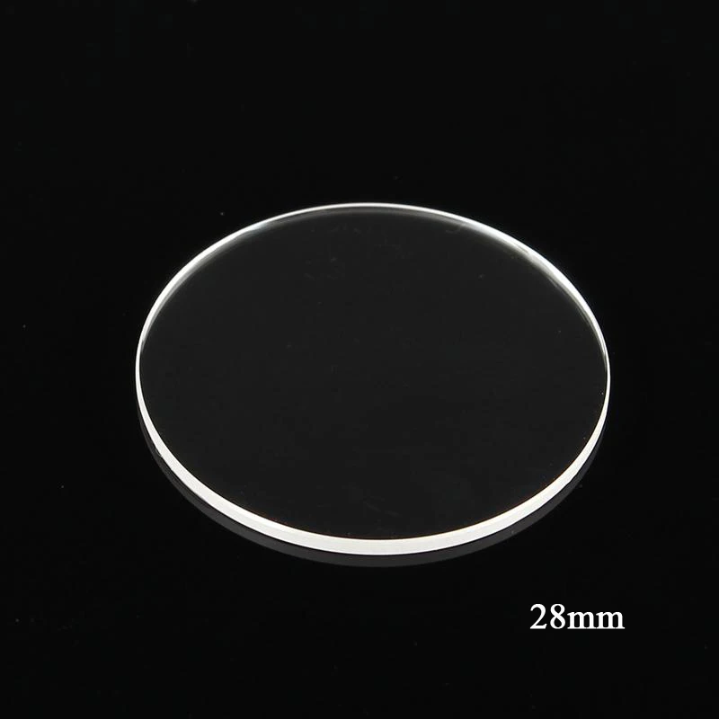 Anti scratch Smooth Flat Sapphire Watch Glass 1.2mm Thick Round Transparent Crystal Watch Repair Sapphire Glass 25-38mm