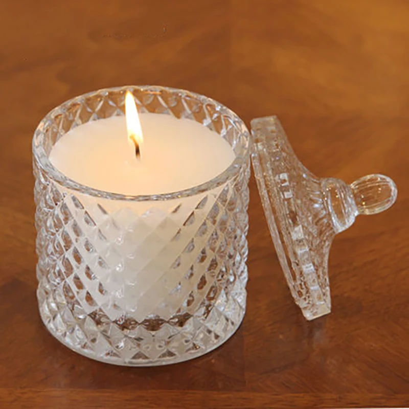 Smokeless Craft Scented Glass Candle Cup Essential Oil Bougies Et