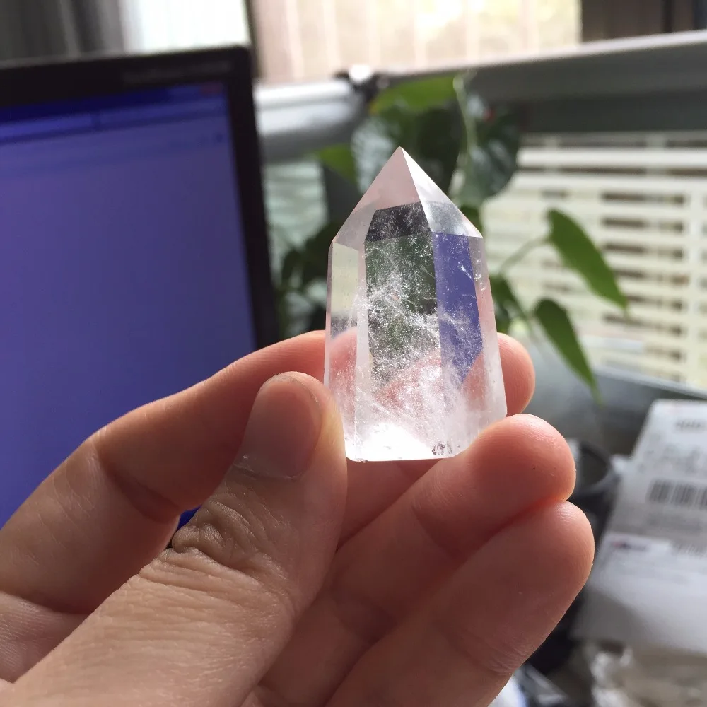 Заживляющие кристаллы-6 шт. вместе AAA+++ прозрачные кварцевые камни Одноточечные рейки полированная палочка