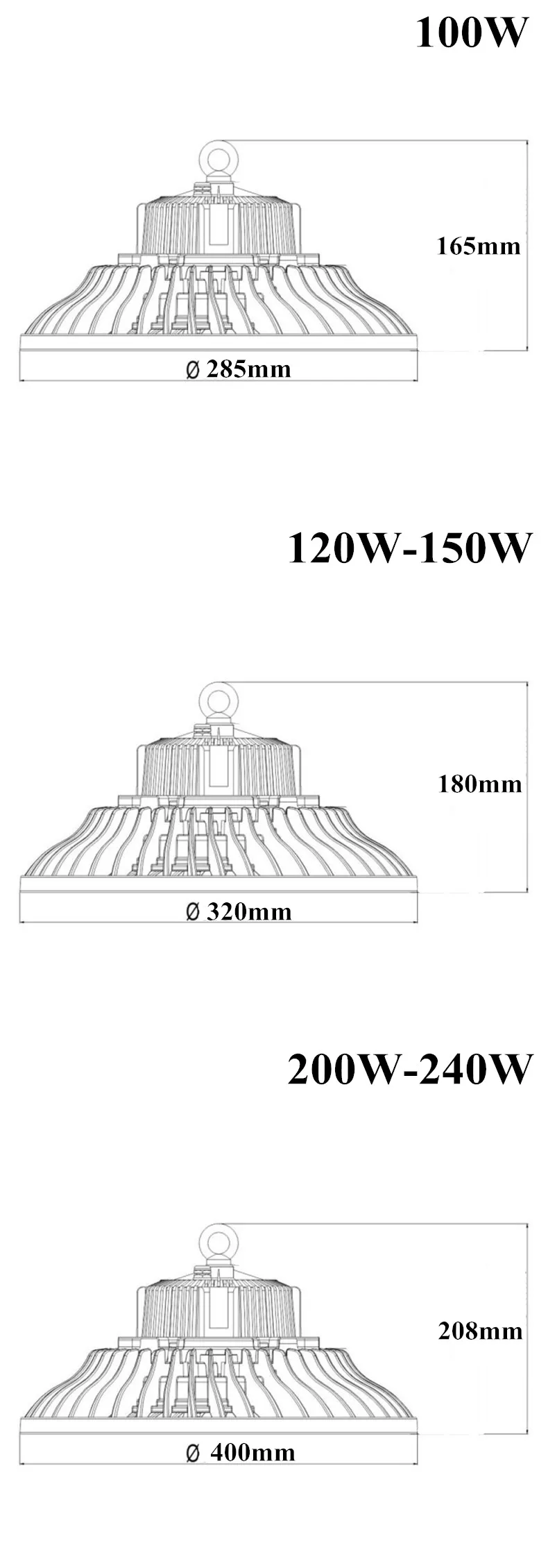 Новый дизайн, литой алюминий ac 110 В-277 В 120lm/w Высокая эффективность IP65 100 Вт LED высокий свет залива заменить 250 Вт 300 Вт MH/HPS лампы