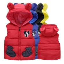 Boy Girl Clothes Winter Coat Jacket Vest Cartoon Print Warm Padded Hooded Outerwear1-5 Y Child Quality Clothing 2019 Hot Sale kids clothing 2017 winter boys warm clothes child cartoon padded coat trousers suits girl sportswear high quality babys jacket
