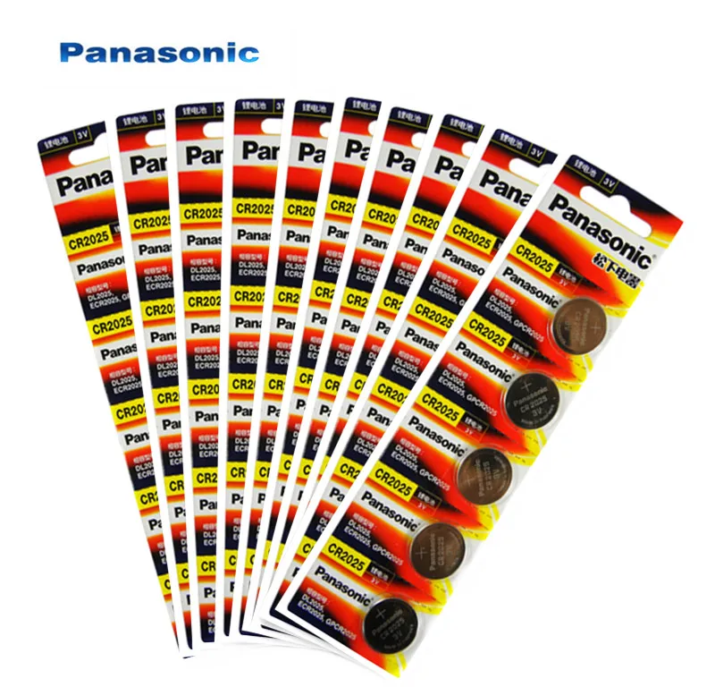

50pcs Panasonic Original cr2025 Button Cell Batteries cr 2025 3V Lithium Coin Battery For Watch Calculator Weight Scale car toy
