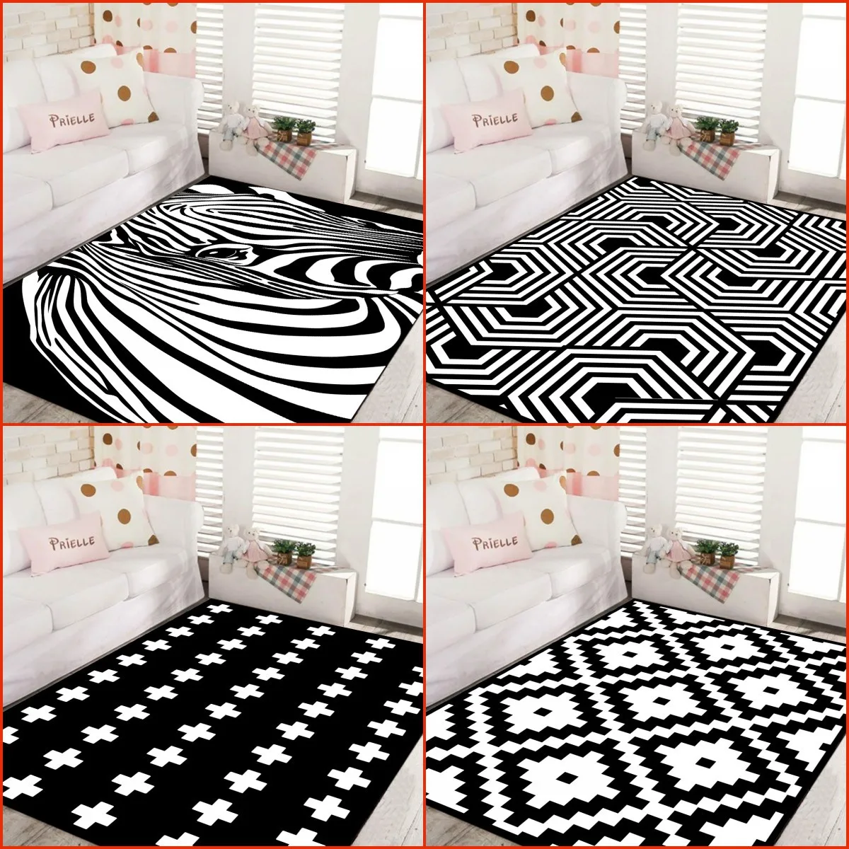 Zeegle Zebra Design Carpets For Living Room Non-slip Floor Mat Kids Room Bedroom Carpets Bedside Rugs Office Chair Floor Mats Zeegle Zebra Design Carpets For Living Room Non-slip Floor Mat Kids Room Bedroom Carpets Bedside Rugs Office Chair Floor Mats