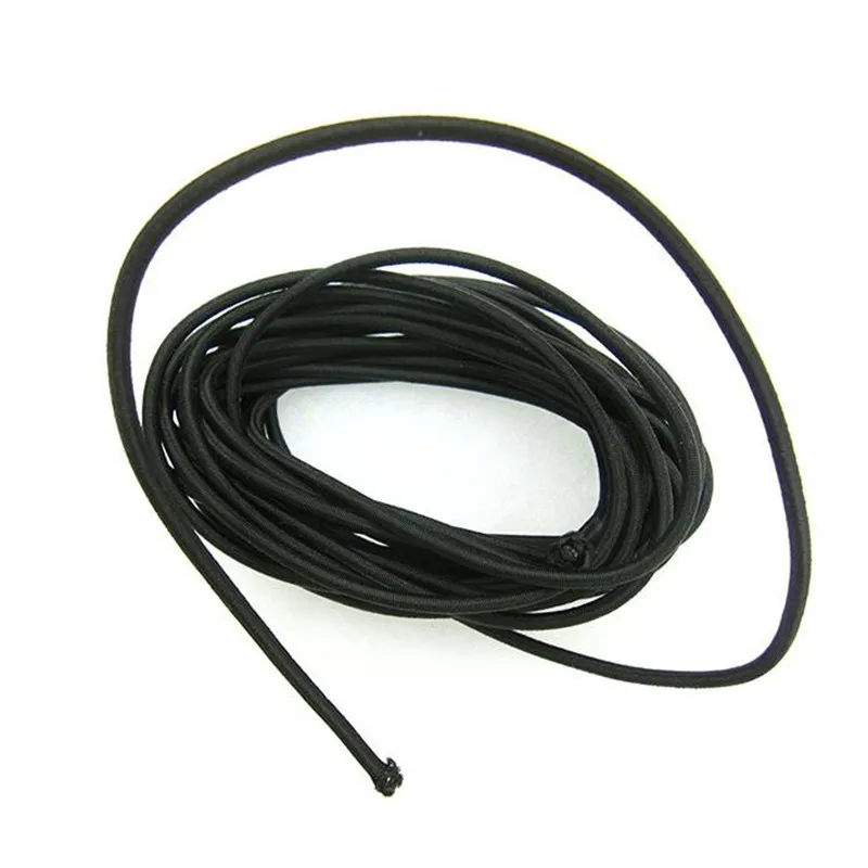 5 метров* Эластичный амортизирующий трос ширина черный белый ударный шнур стрейч шнур для ремонта, на открытом воздухе 3 мм эластичный SJD05