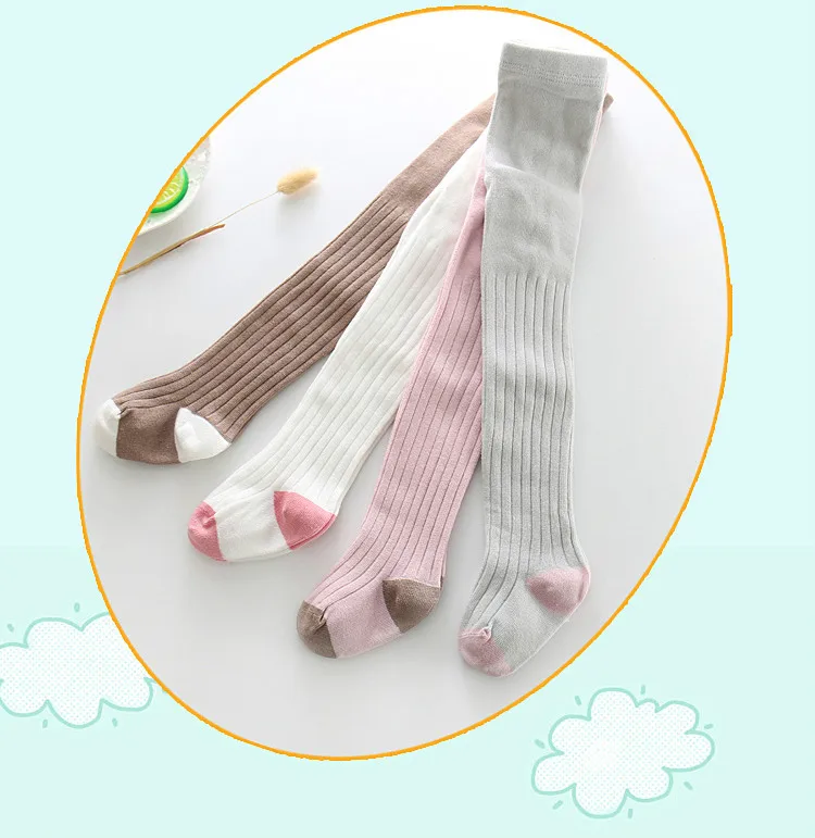 Girls Tights Kids Solid Tights Toddler Infant Newborm Baby Knitted Cotton Warm Pantyhose Stocking Baby clothing