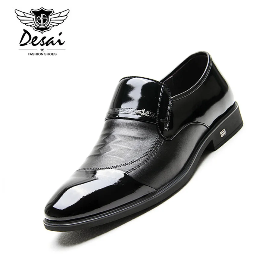 

DESAI Business Casual Men Leather Shoes England Men's Formal Dress Wedding Breathable Oxfords Shoes Gentleman Shoes