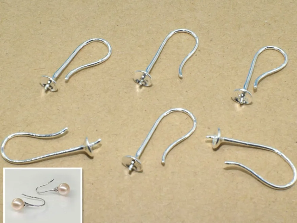 

9*24MM 10 pieces Earring pearl connector 925 sterling silver charm jewelry jewelry earrings metal jewelry accessories production