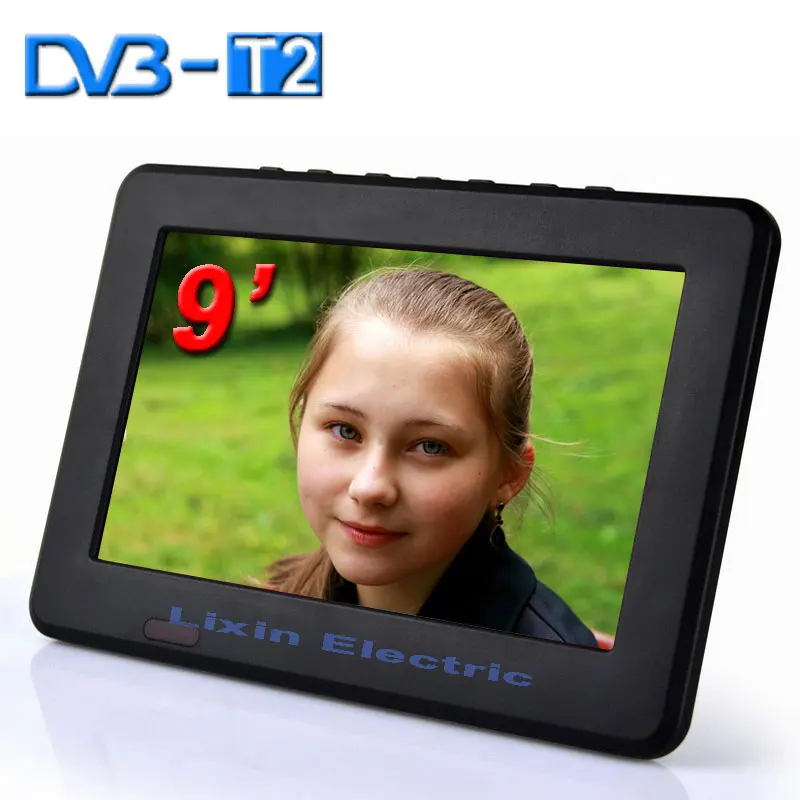 2016 New HDTV 9 Inch Digital Television And Analog TV And TF Card And USB Audio And Video Playback Portable DVB-T2 AND AC3