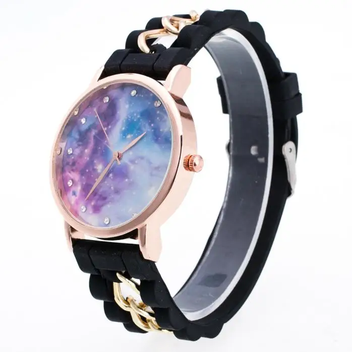 2018 Силиконовые Красочные Вселенная Аврора планета часы для детей подарок для девочек часы повседневное кварцевые наручные часы