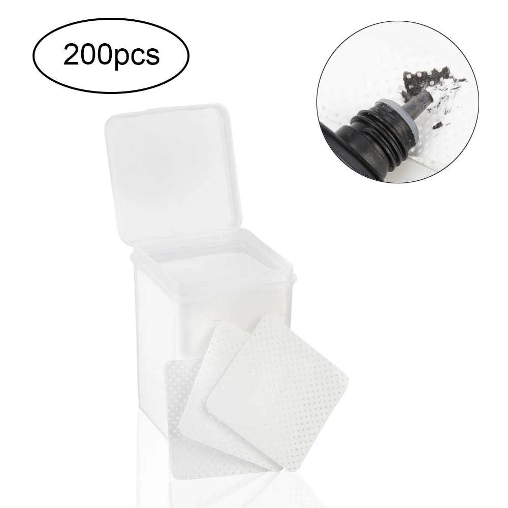 Dmoley 100/200 шт средство для удаления клея для ногтей протирать ватные бумажные салфетки очиститель клея прокладки клей бутылка инструменты для чистки рта
