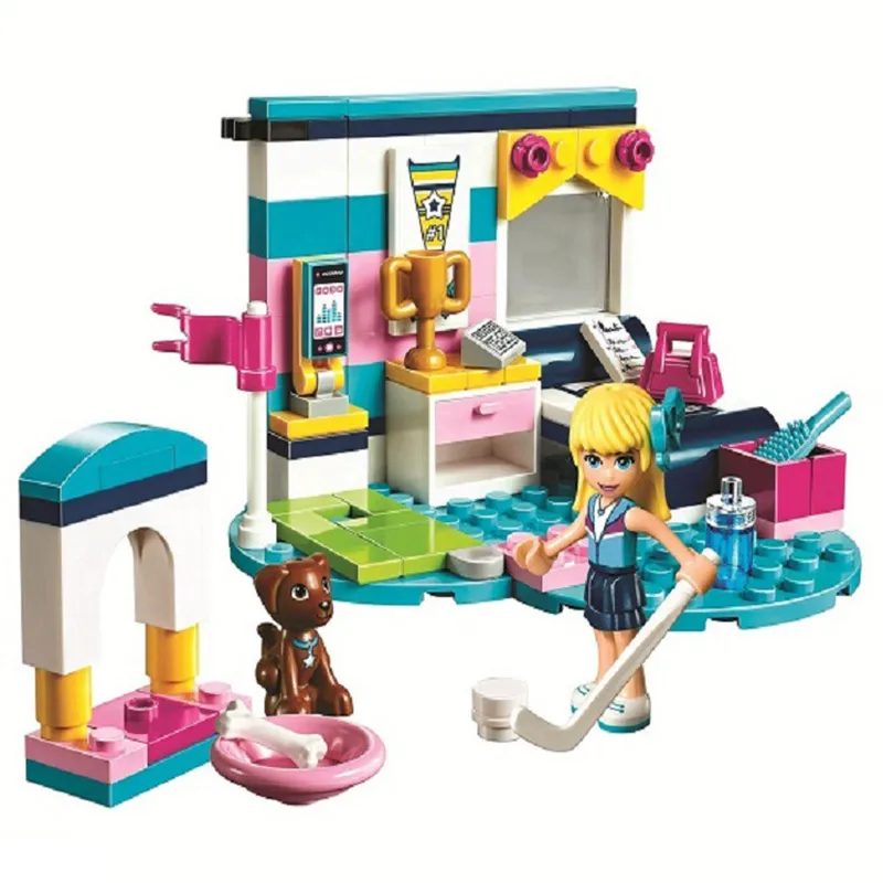 

Bela 10849 Friends Series Stephanie's Bedroom Model Building Block Bricks Compatible With Legoings Friends 41328