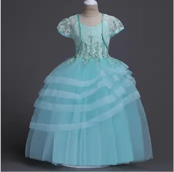 

High Quality Lace Flower Girl Dress Party wedding princess Toddler 5-14 Y Girls Clothes Children Kids Girl Dresses