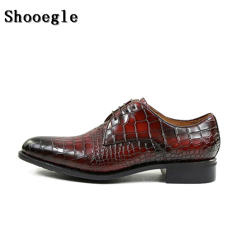 SHOOEGLE chaussure homme; роскошные мужские кожаные туфли ручной работы; модельные туфли на шнуровке; свадебные туфли с изысканной коробкой; размеры 38-47