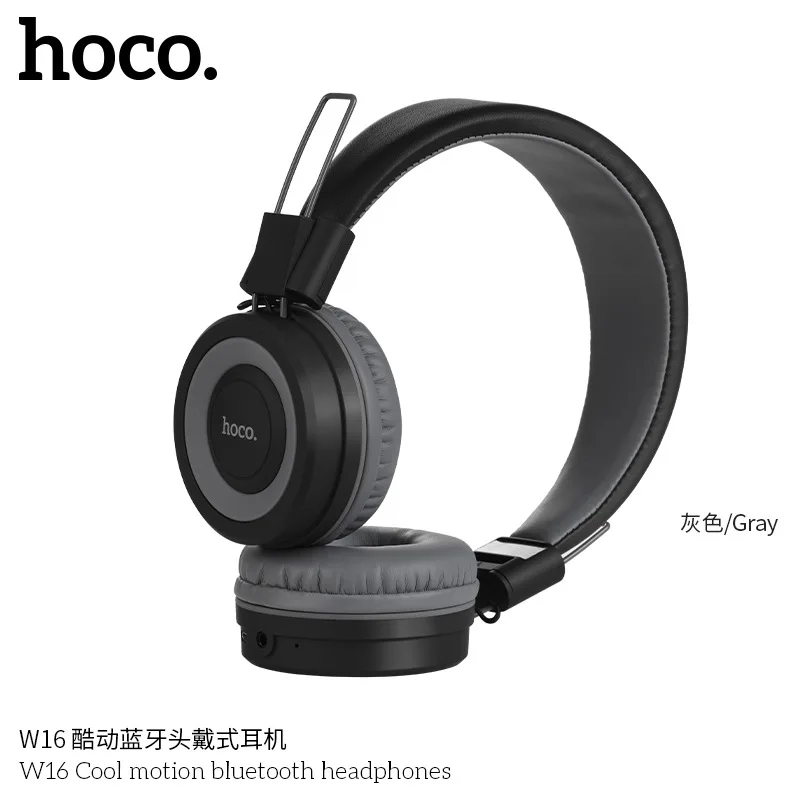 HOCO классные спортивные bluetooth-наушники, беспроводная гарнитура, геймер с микрофоном, большие наушники для iPhone XS samsung, Handsfree - Цвет: Black