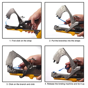 

Tied Sticks Machine Plant Hand Tying Sticks Branch Binding Machine Garden Tapetool Vegetable Flower Binding Tapetool DIY Tool