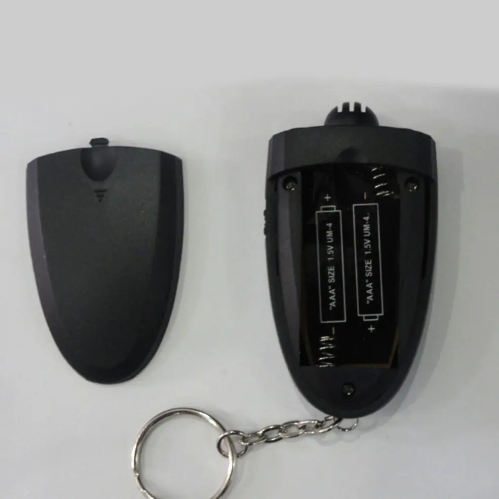 

Mini Portable Alcohol Breath Tester Breathalyzer Keychain Alcohol Meter Red Light LED Flashlight Display