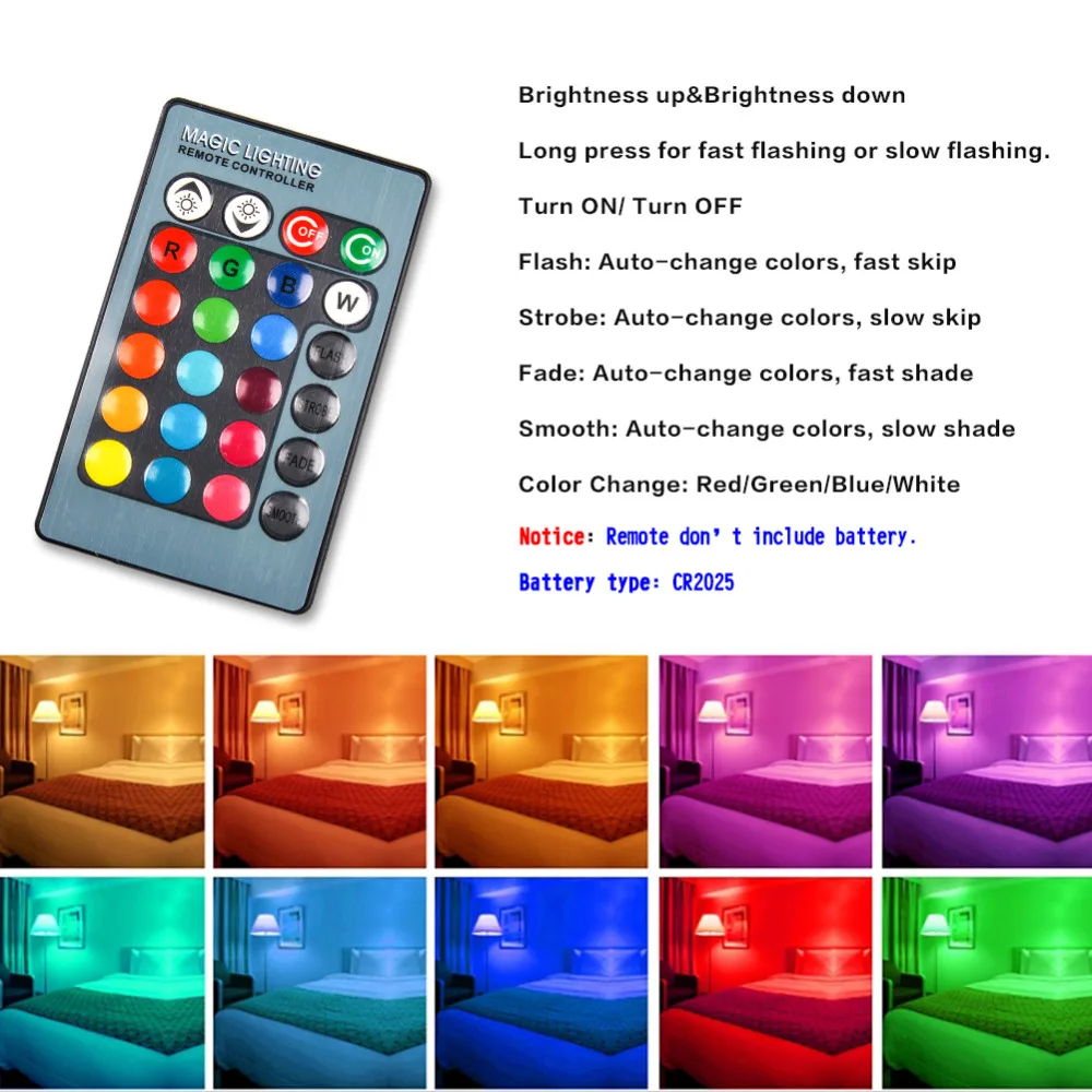 E27 E14 RGB Светодиодная лампа 3 Вт 5 10 цветной волшебный Точечный светильник с
