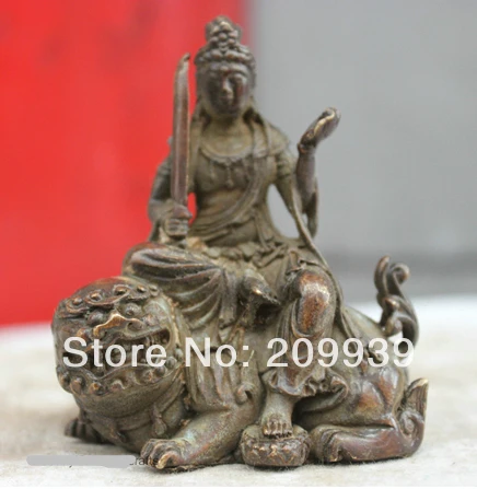 

Hd0802 Chinese China Folk Culture Handmade Palden Lhamo Buddha Old Brass Bronze Statue (A0314)