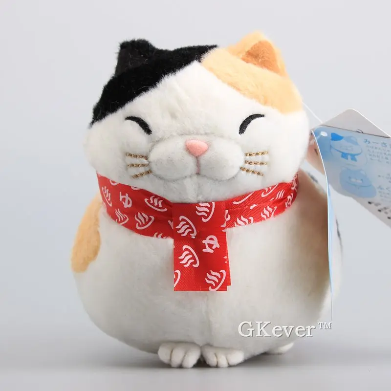 Высокое качество аниме Hige Manjyu Maekake Кот Мягкие животные милые Mi sama плюшевые