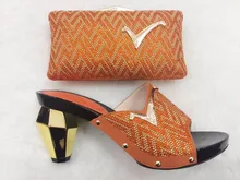 talian Shoes With Matching Bags Italian Orange High Heels Shoes Matching Shoes And Bags For African Party Sandal TH05