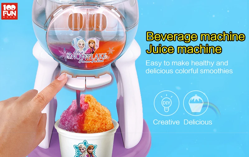 100FUN детский смузи машина игрушка льда Романтика принцесса фрукты бритый лед машина ручной работы еда делая смузи машина