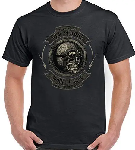 

2019 New Mens T Shirts OLD SCHOOL To Ride Hommes T-shirt Biker Moto Indienne Racer Print Round Neck Man