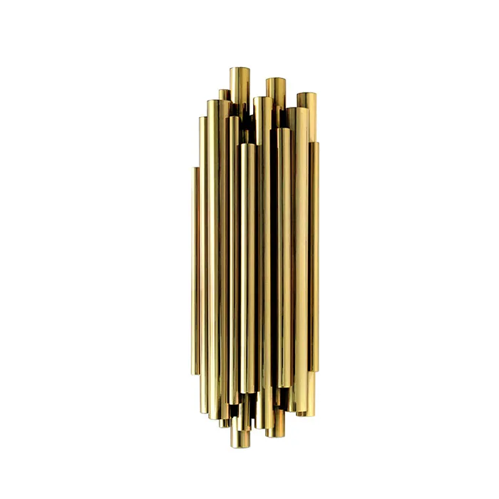 Высококачественный роскошный постмодерн простой промышленный бра винтажный настенный светильник Золотая водопроводная труба настенное освещение прихожей дом