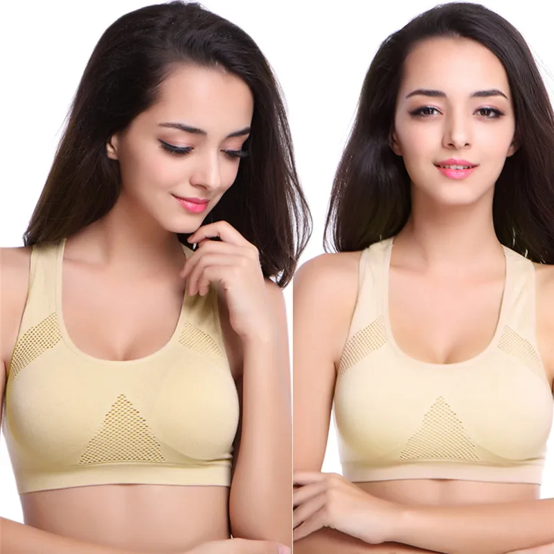 Hot Women Padded Sports Bra Athletic Vest Gym font b Fitness b font Tank Top Stretch