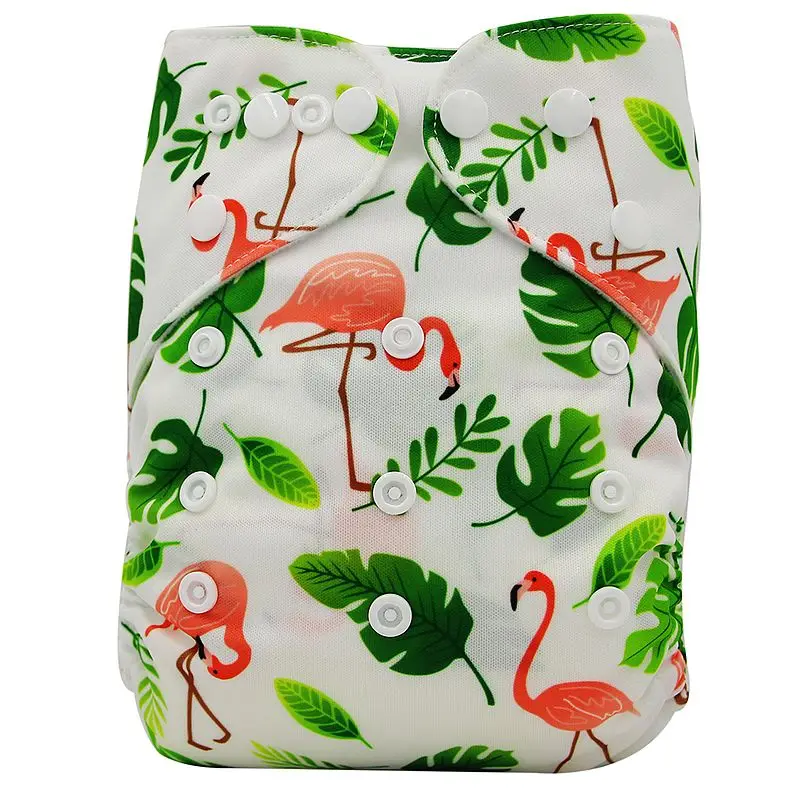 Ohbabyka тканевые подгузники для новорожденных моющиеся с принтом «Единорог», детские подгузники многоразовые пеленки для сна Lavable карман с ромбовидным узором - Цвет: OB174