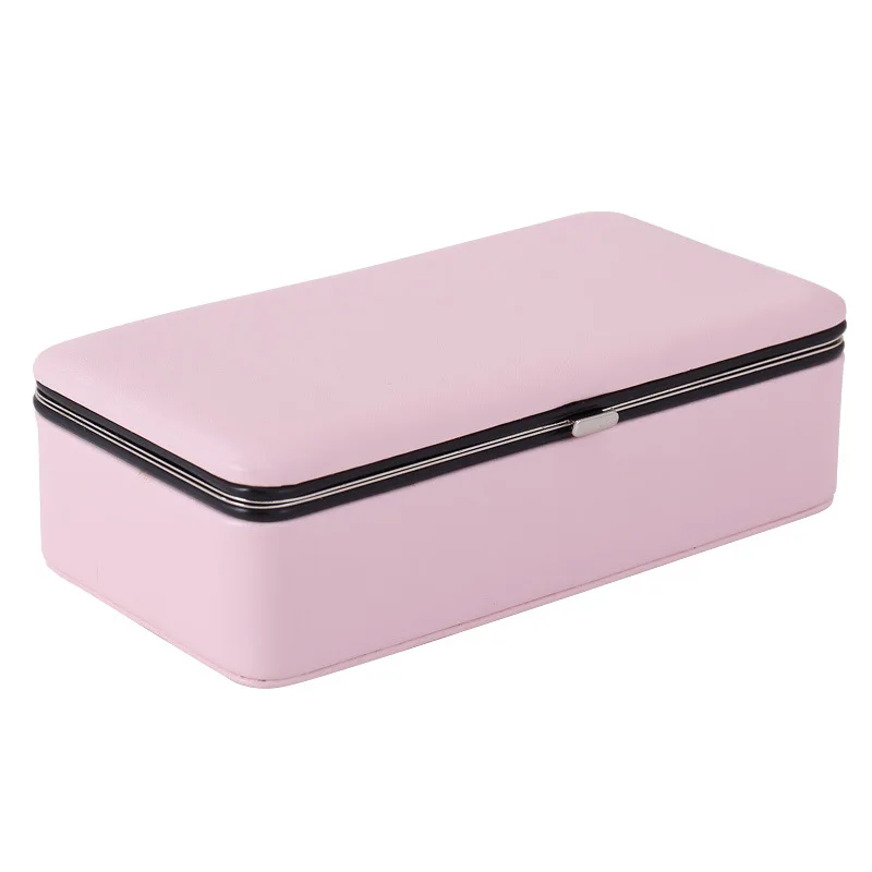 Guanya Jewelry Organizer Gift Box Necklace Earring Holder Packaging Display Case Travel Portable Box Ring Box with Mirror