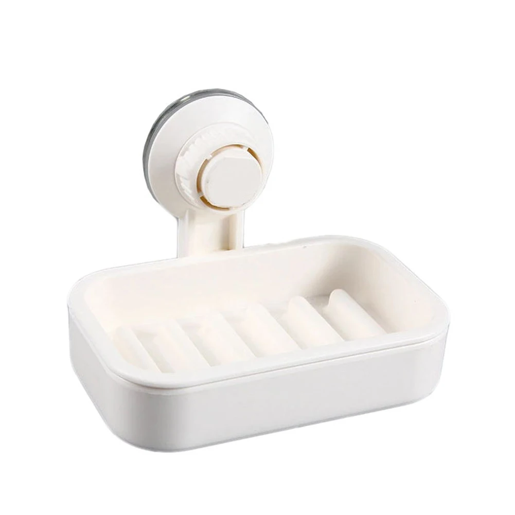 

Drain Rack Detachable Space Saving Groove Holder Wall Mount ABS Suction Cup Bathroom Supplies