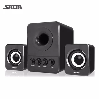 

SADA Wired Mini USB Super Bass Subwoofer Speaker 2.1 3 Channel Computer Speakers With USB 3.5mm connector For mp3 Cellphone