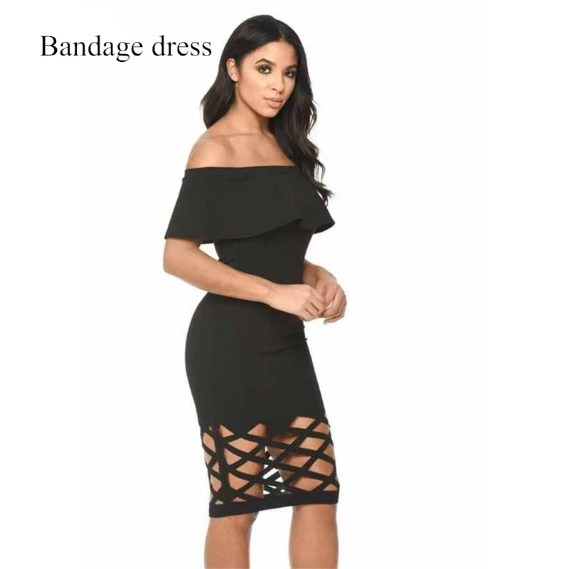 Adyce-2017-Summer-Women-Bandage-Dress-Black-slash-neck-Hollow-Out-Hem-Ruffles-Bodycon-Runway-Dress (1)_