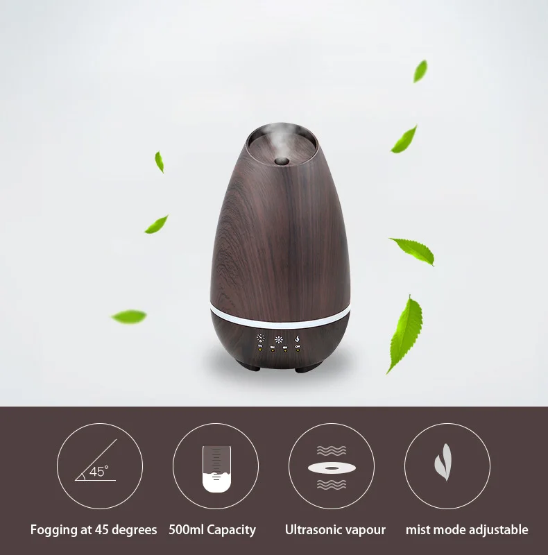 

Essential Oil Diffuser Ultrasonic Aromatherapy Diffuser With 7 Color LED Lights For Home Aroma Humidifier Night Lights