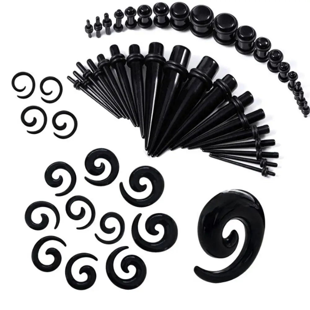 

54Pcs Ear Stretching Kit Plug Set Stretch Taper Expander Snail Piercing Jewelry