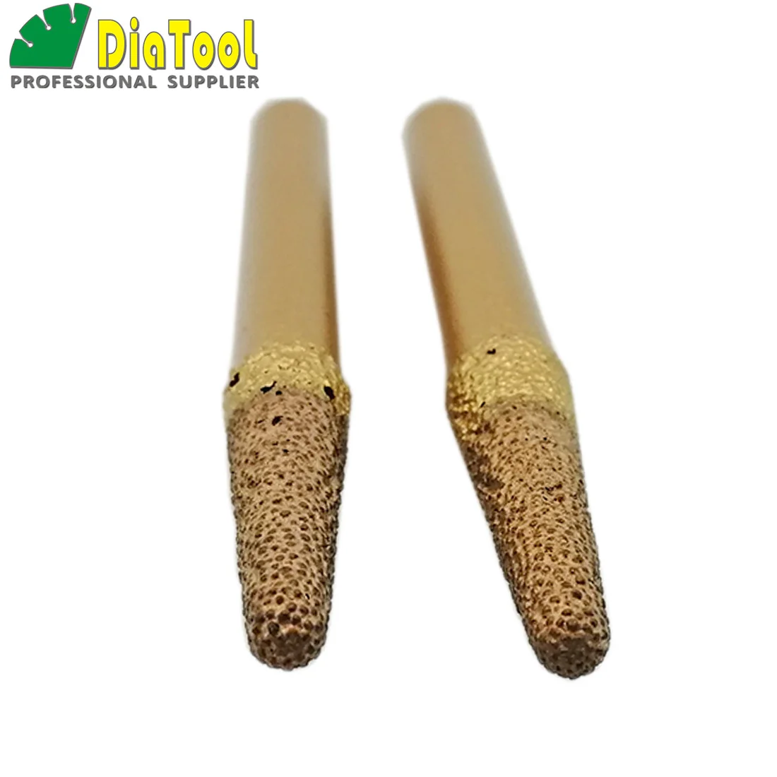 SHDIATOOL 2pcs 8-4/30MM CNC taper ball-end cutter carving tools for granite marble rotary burrs taper ball-end Stone cutter