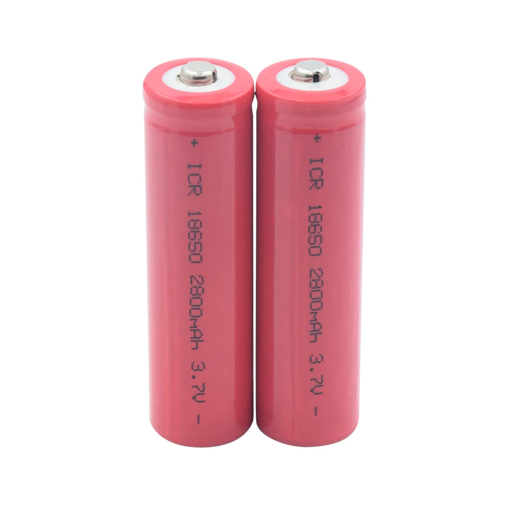18650 литиевая батарея 3,7 V 2800mAh перезаряжаемый аккумулятор для электронных сигарет мощный большой ток разряда для фонарика - Цвет: 2 PCS